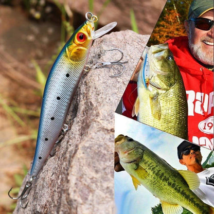 Sougayilang Minnow Crankbait mit Treble Haken 100 Stück