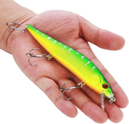 Angeln Lockt Set Köder Minnow Crankbait Treble Haken Swimbait Deep