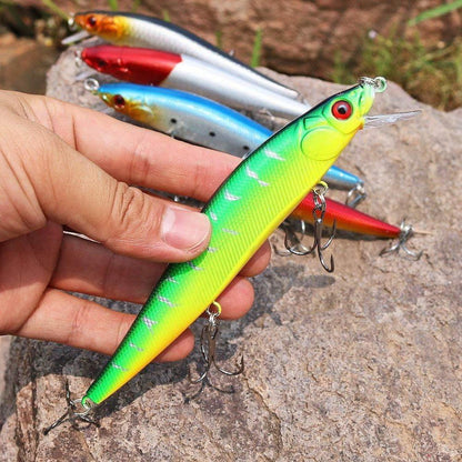 100x Sougayilang Angeln lockt Minnow Crankbait Treble Haken Swimbait Barsch
