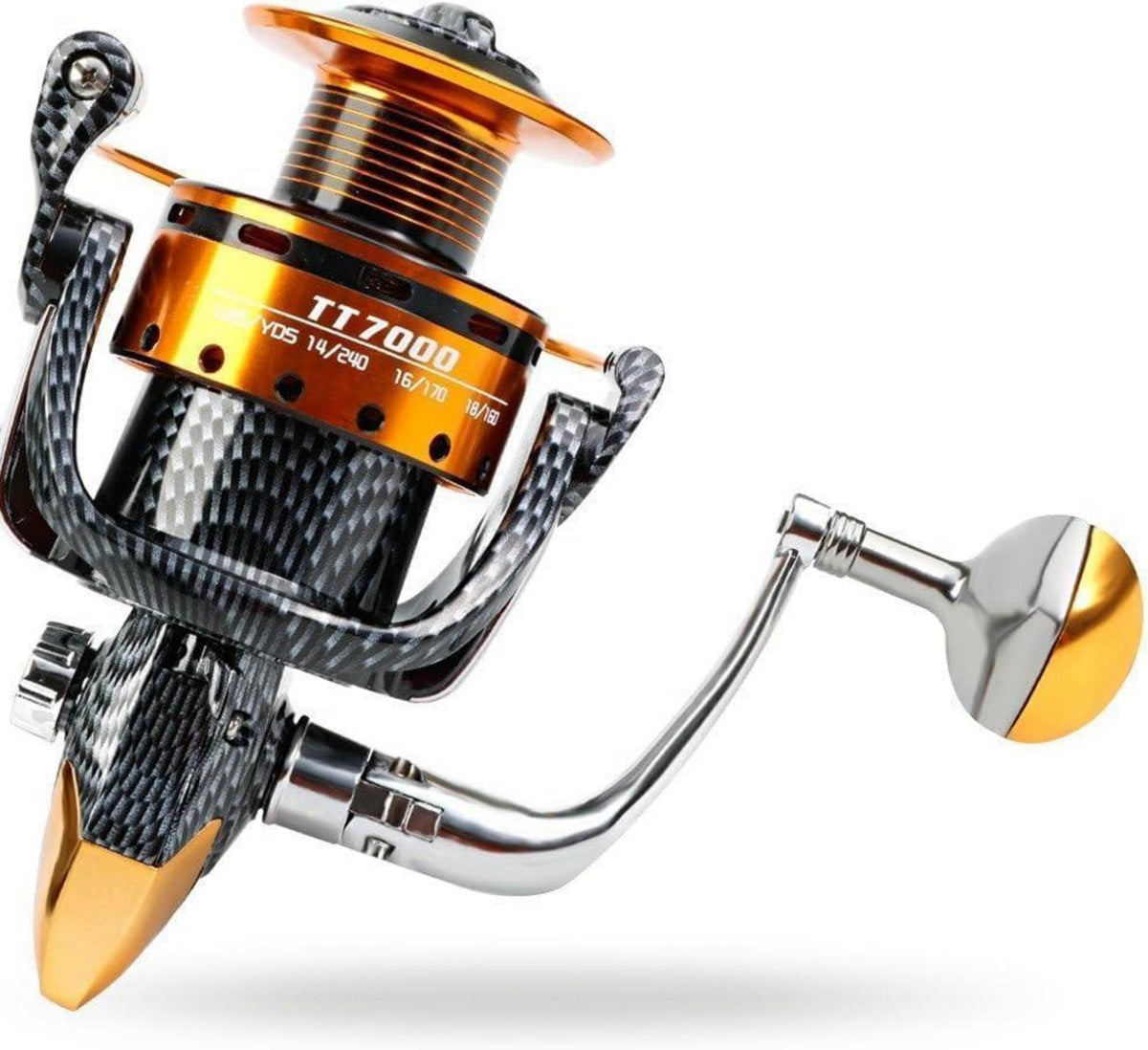 Angelrolle 12 + 1 BB leichte Spinnrolle für Salz und Süßwasserangeln
