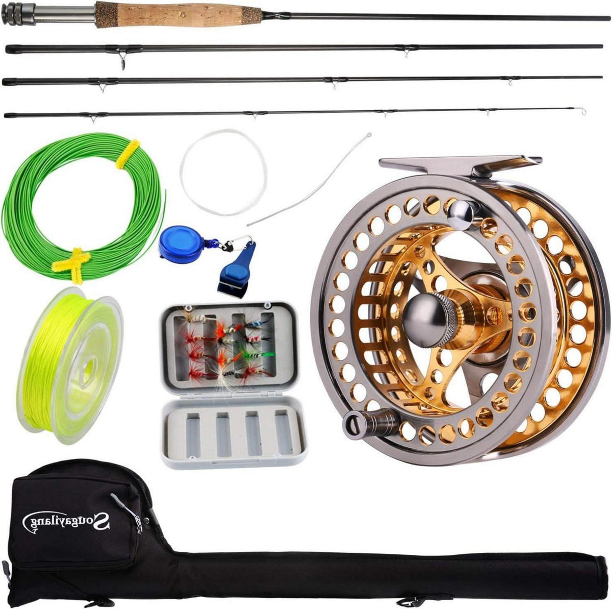 Fly Fishing Rod Reel Combos Lightweight Portable Complete Starter