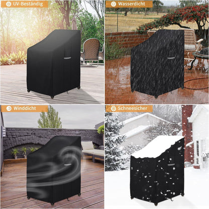 Dokon Gartenstühle Abdeckung 600D Oxford Wasserdicht Winterfest UV Beständig