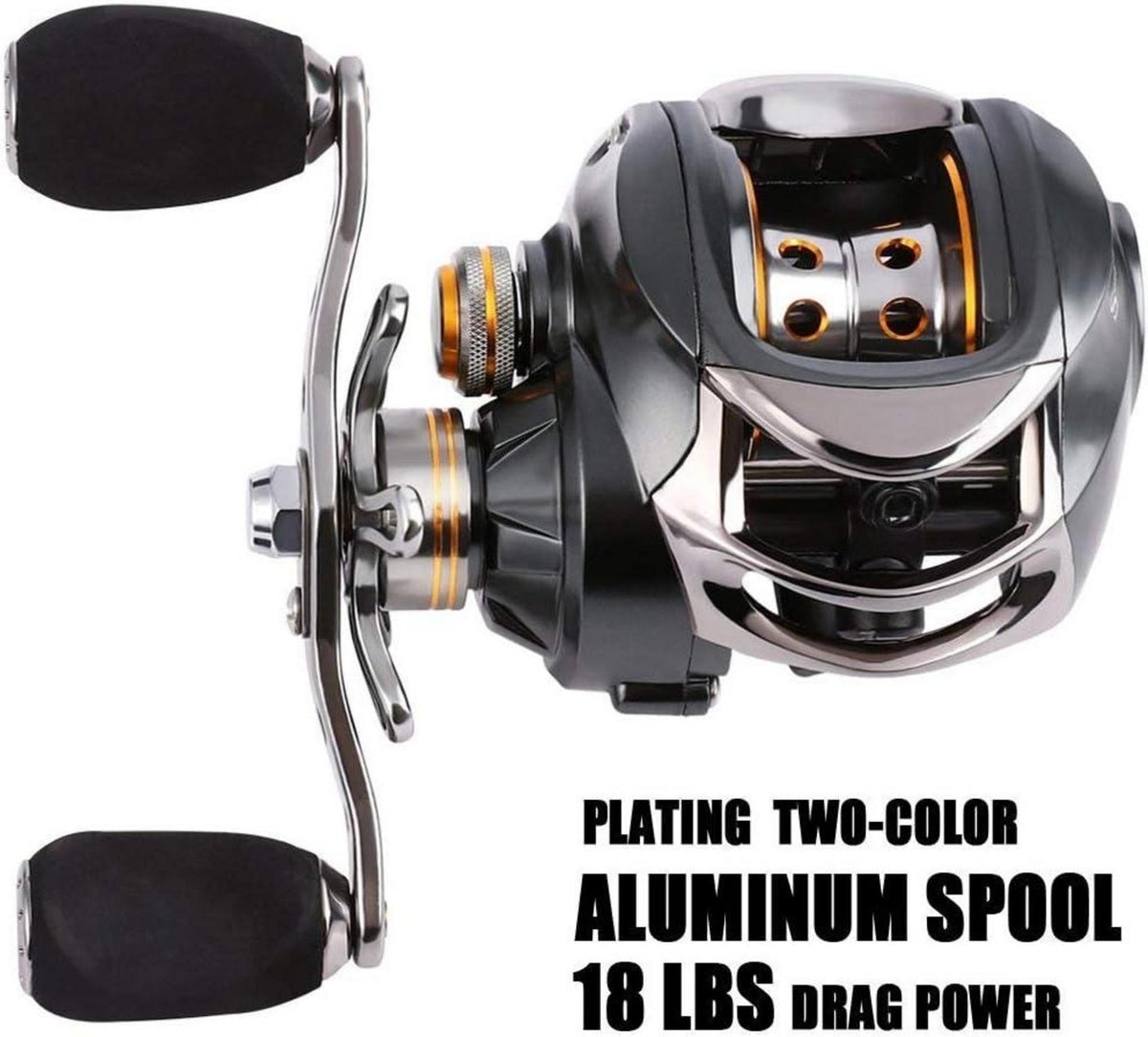 Sougayilang Baitcast-Rolle 8,2 kg Super Drag 11+1BB Links