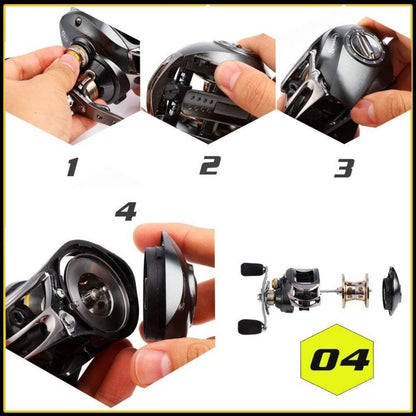 Sougayilang Baitcast-Rolle, 12+1BB, 8,2kg Drag, 7,0:1 Übersetzung