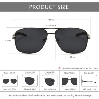 Polarisierte Herren Sonnenbrille Metallrahmen 100% UV-Schutz