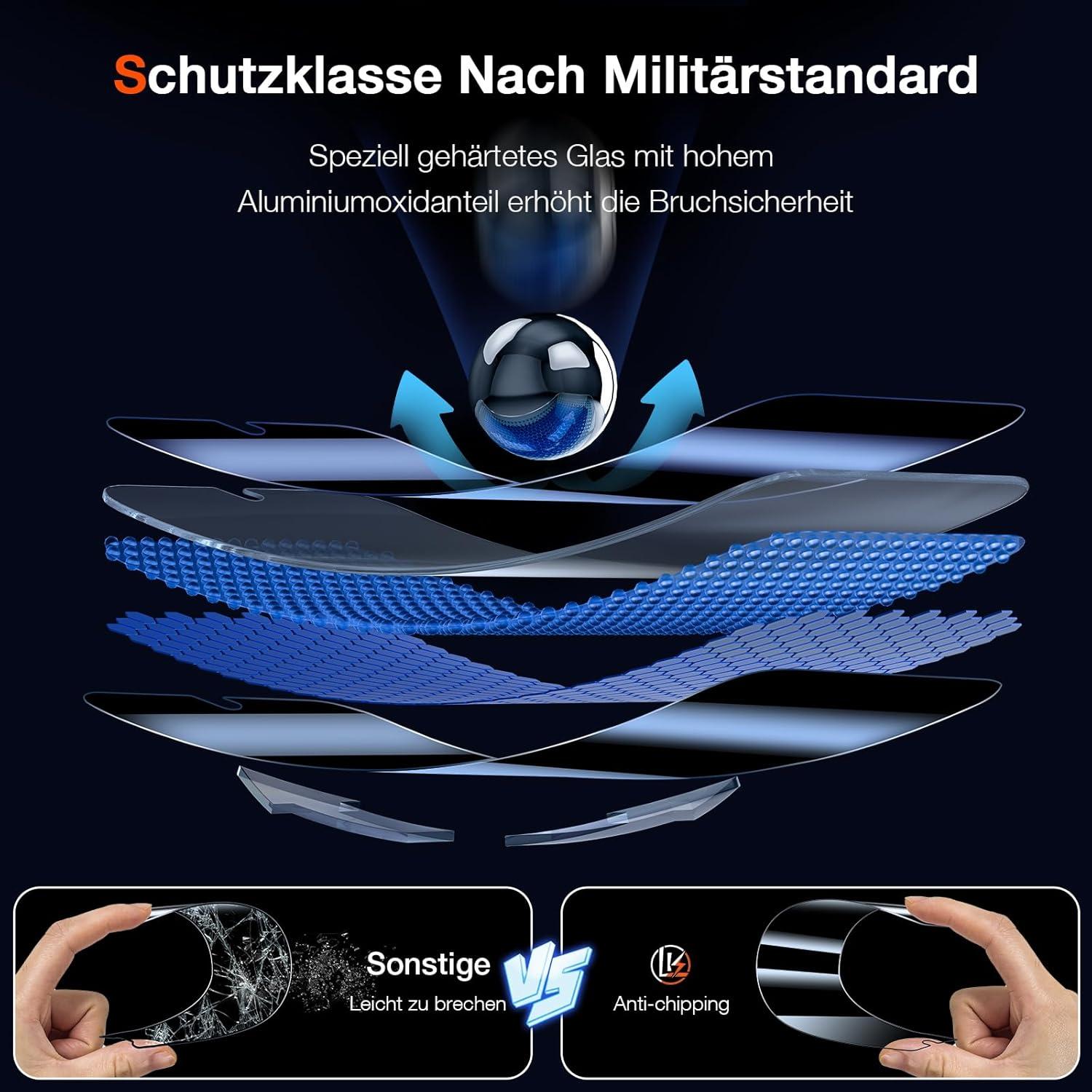 3er Set Panzer Schutzfolie Samsung Galaxy S23/S22 Transparent