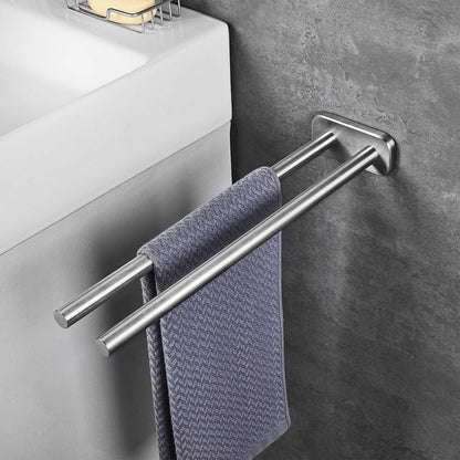 Edelstahl Handtuchhalter gebürstet 40cm Silber