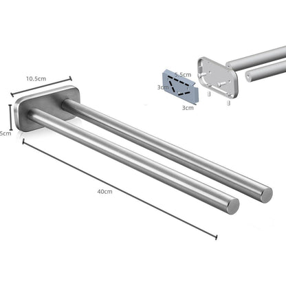 Edelstahl Handtuchhalter gebürstet 40cm Silber