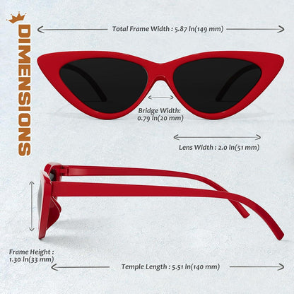 Katzenauge Sonnenbrille Vintage 90er Design Damen Cateye UV400