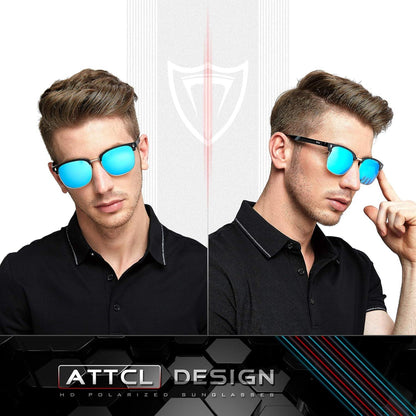 ATTCL Polarisierte Sonnenbrille Herren Al-Mg Ultra Light