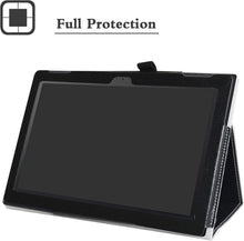 Lenovo Tab 4 10 Hülle PU Leder Tasche mit Ständer Schwarz