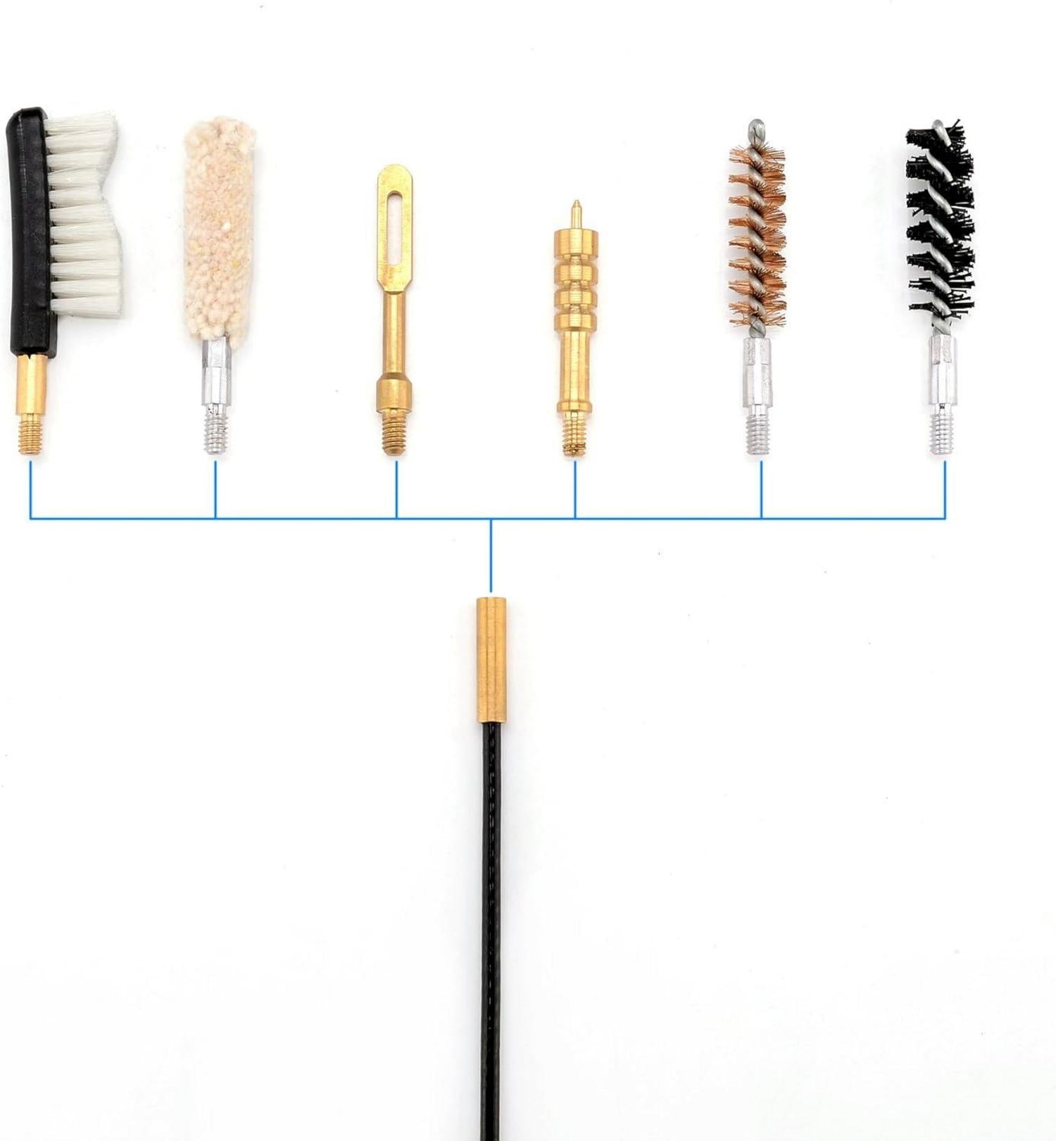 Pistol Cleaning Kit .357/.40/.45 Caliber Bore Brush and Jag Zippered Case