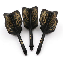 Personalisierte Dartschäfte und Flights 3er-Set Schwarz