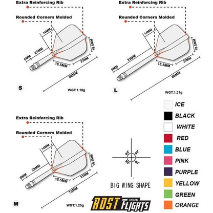 Personalisierte Dart Schäfte & Flights Set – Schwarz M