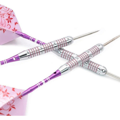 CUESOUL Pink Ladies Steel Tip Darts 21g with Slim Case