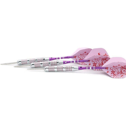 CUESOUL Pink Ladies Steel Tip Darts 21g with Slim Case