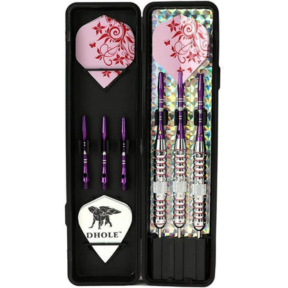 CUESOUL Pink Ladies Steel Tip Darts Set 23g - Free Shipping