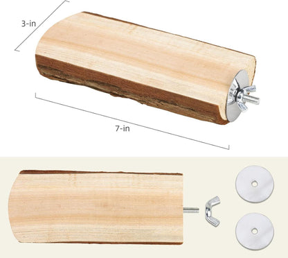 Niteangel Papageienkäfig Sitzstange Holz Plattform Vögel