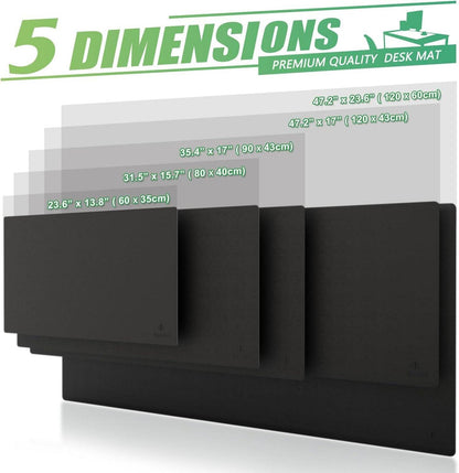 Knodel Tischunterlage 80x40cm PVC wasserdicht doppelseitig Schwarz/Schwarz