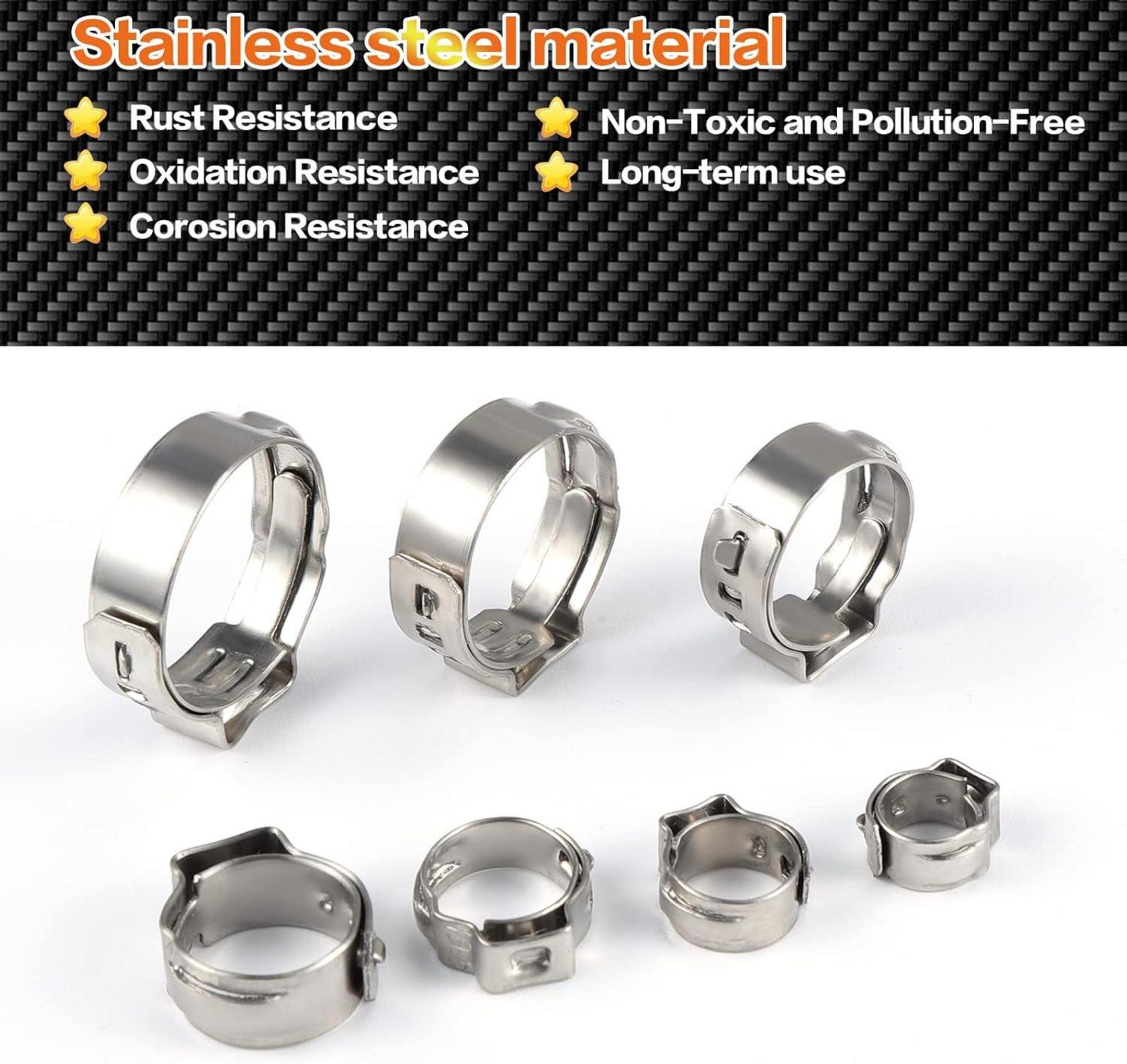 85-teiliges Edelstahl-Schlauchschellen-Sortiment 7-21mm Clamp Kit