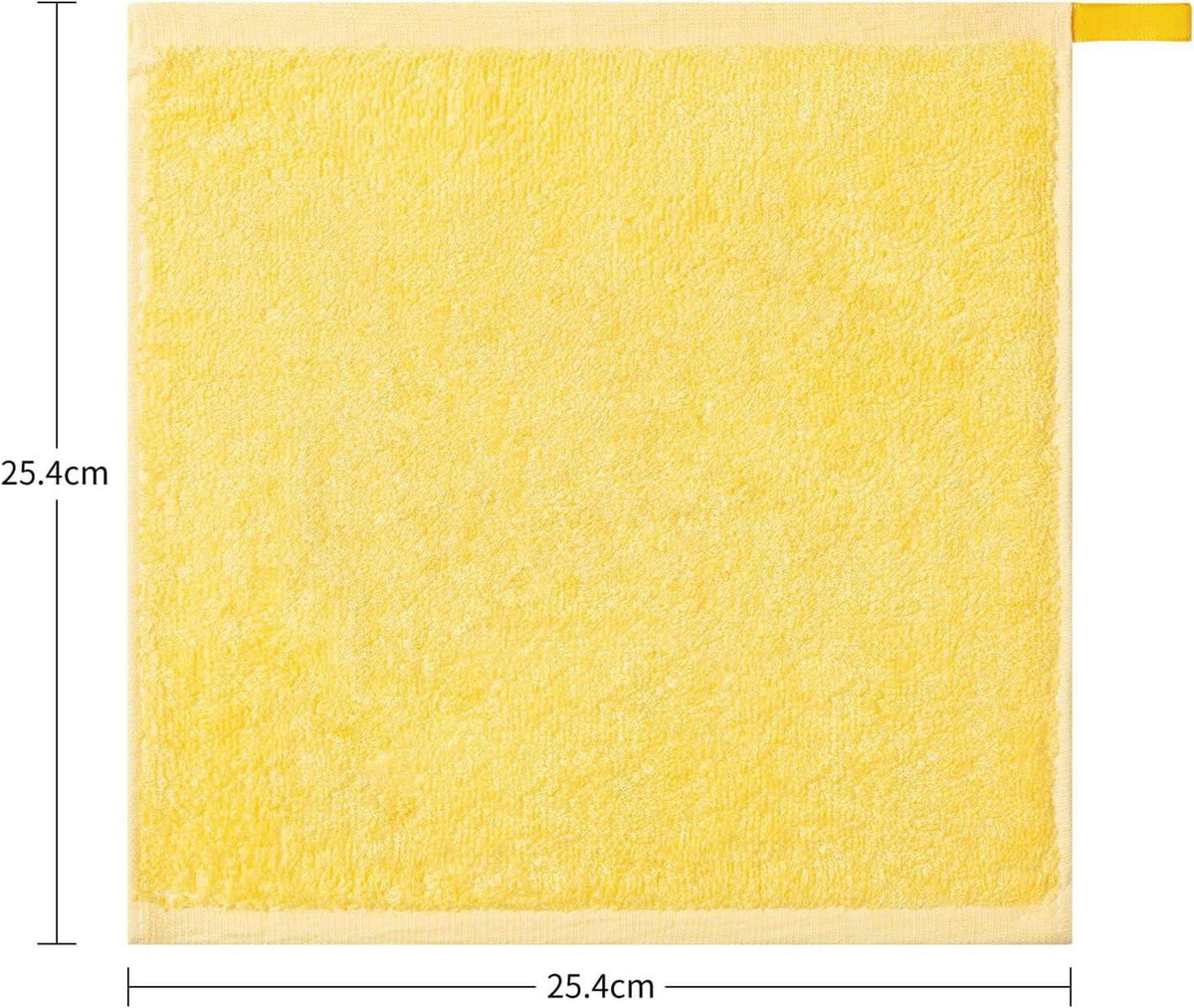 Baby Waschlappen Bambusfaser Handtücher 10er Set 5 Farben 25x25cm Haken
