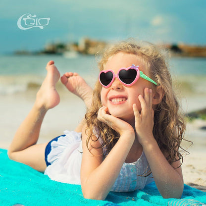 CGID Kinder Herzförmige Polarisierte Sonnenbrille UV400