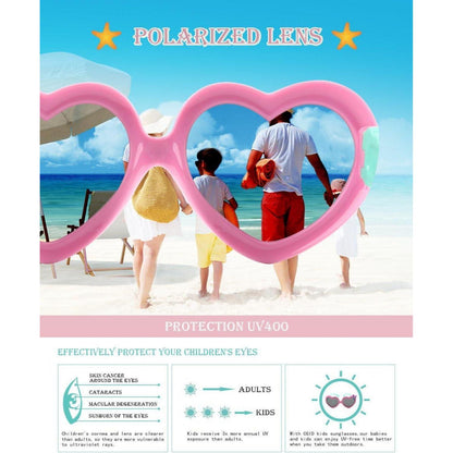 CGID Kinder Herzförmige Polarisierte Sonnenbrille UV400