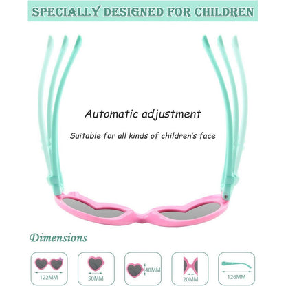 CGID Kinder Herzförmige Polarisierte Sonnenbrille UV400