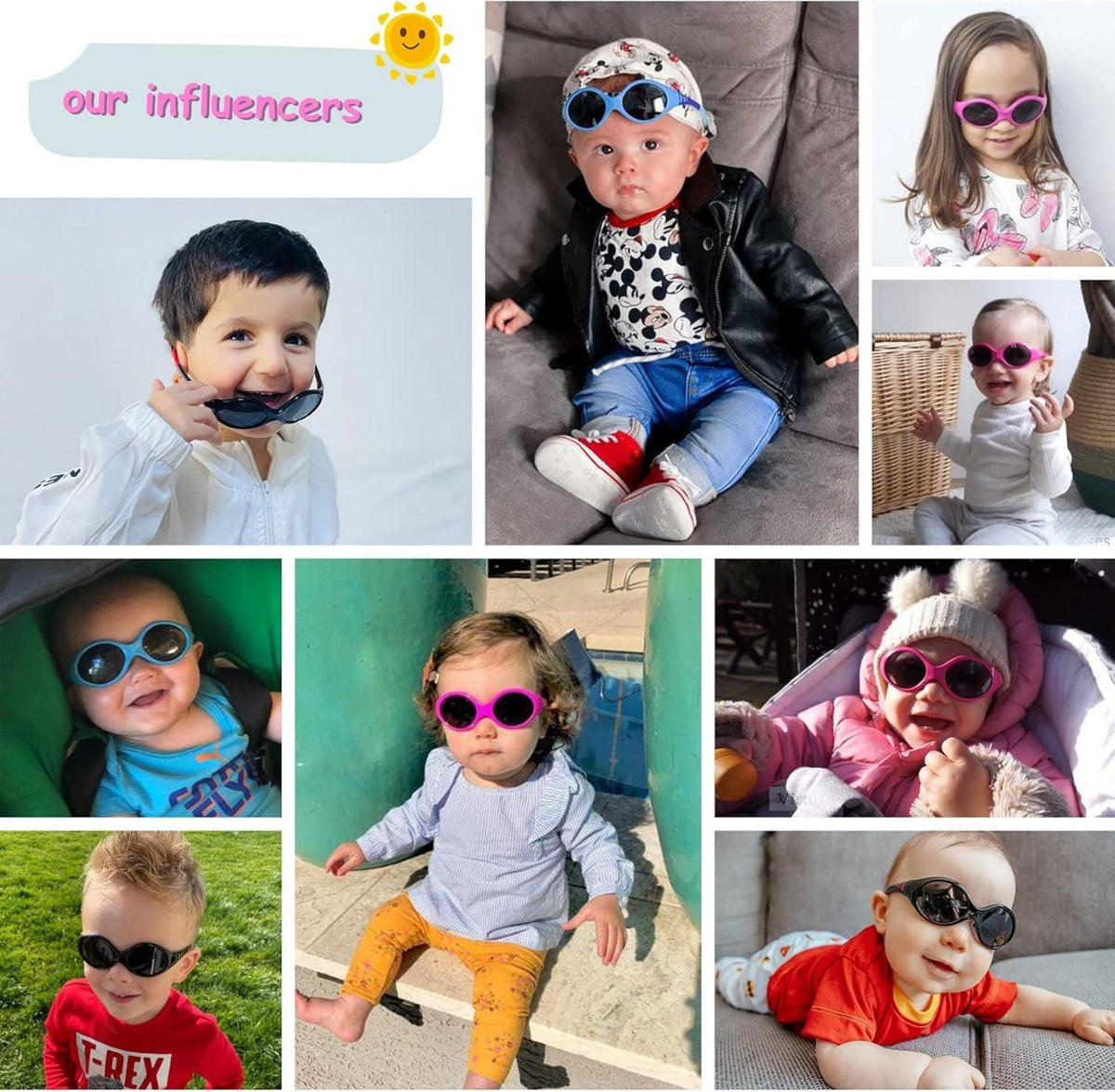DUCO Polarisierte Sonnenbrille für Kinder UV400 Schutz 0-24 Monate