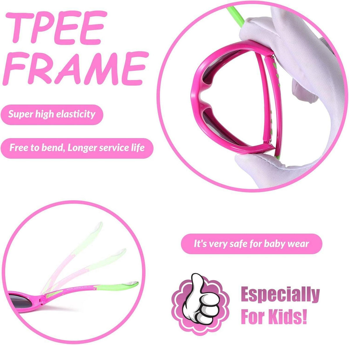 Polarisierte Sonnenbrille für Kinder UV400 Schutz Sportbrille Teens Jungen