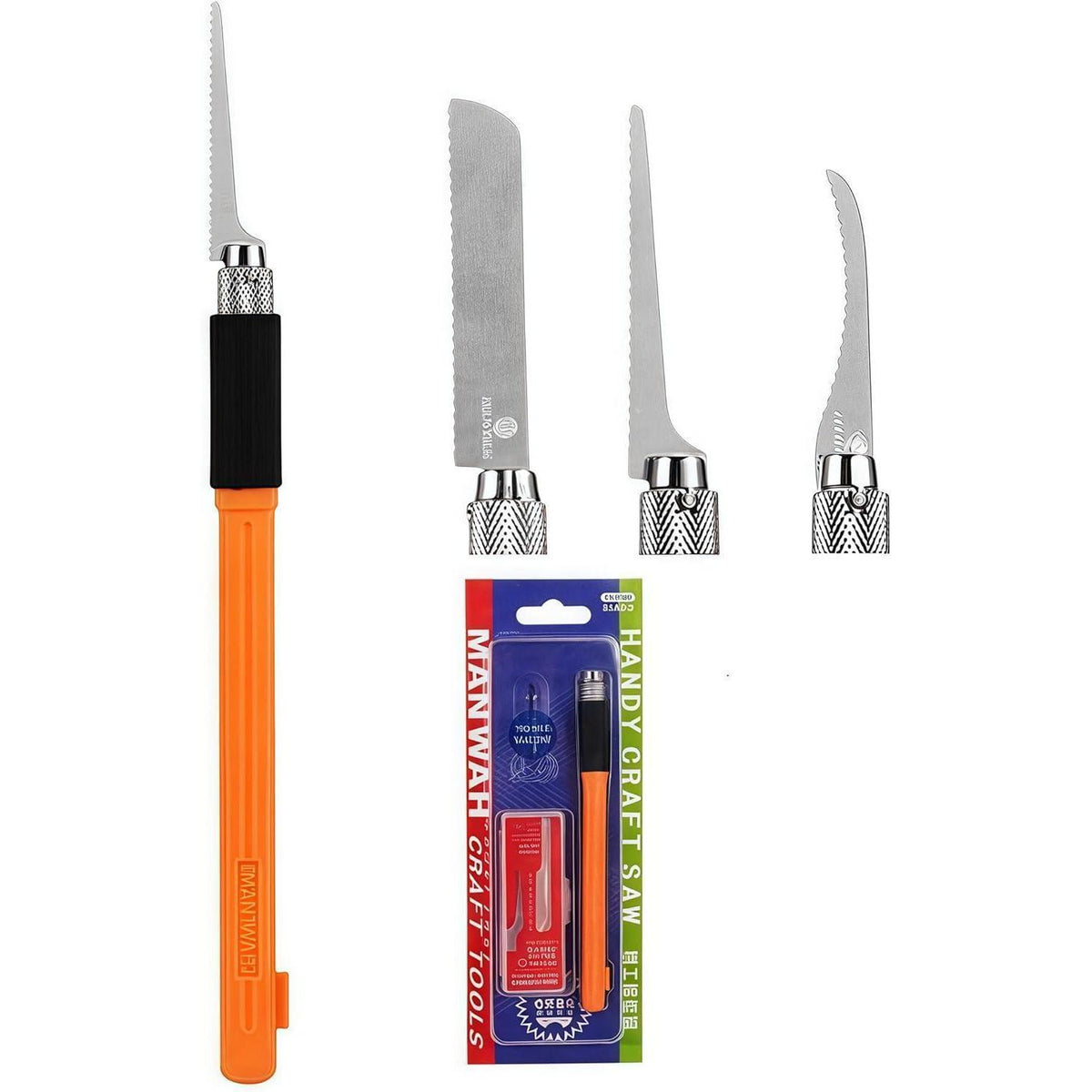 Mini Handsäge Set mit 3 Wechselklingen für Modellbau