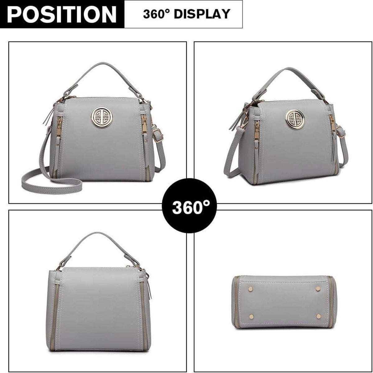 Damen Handtasche Schultertasche Henkeltasche PU Leder Umhängetasche