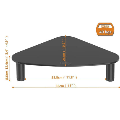 Monitorständer aus Glas mit Höhenverstellung und Neigung