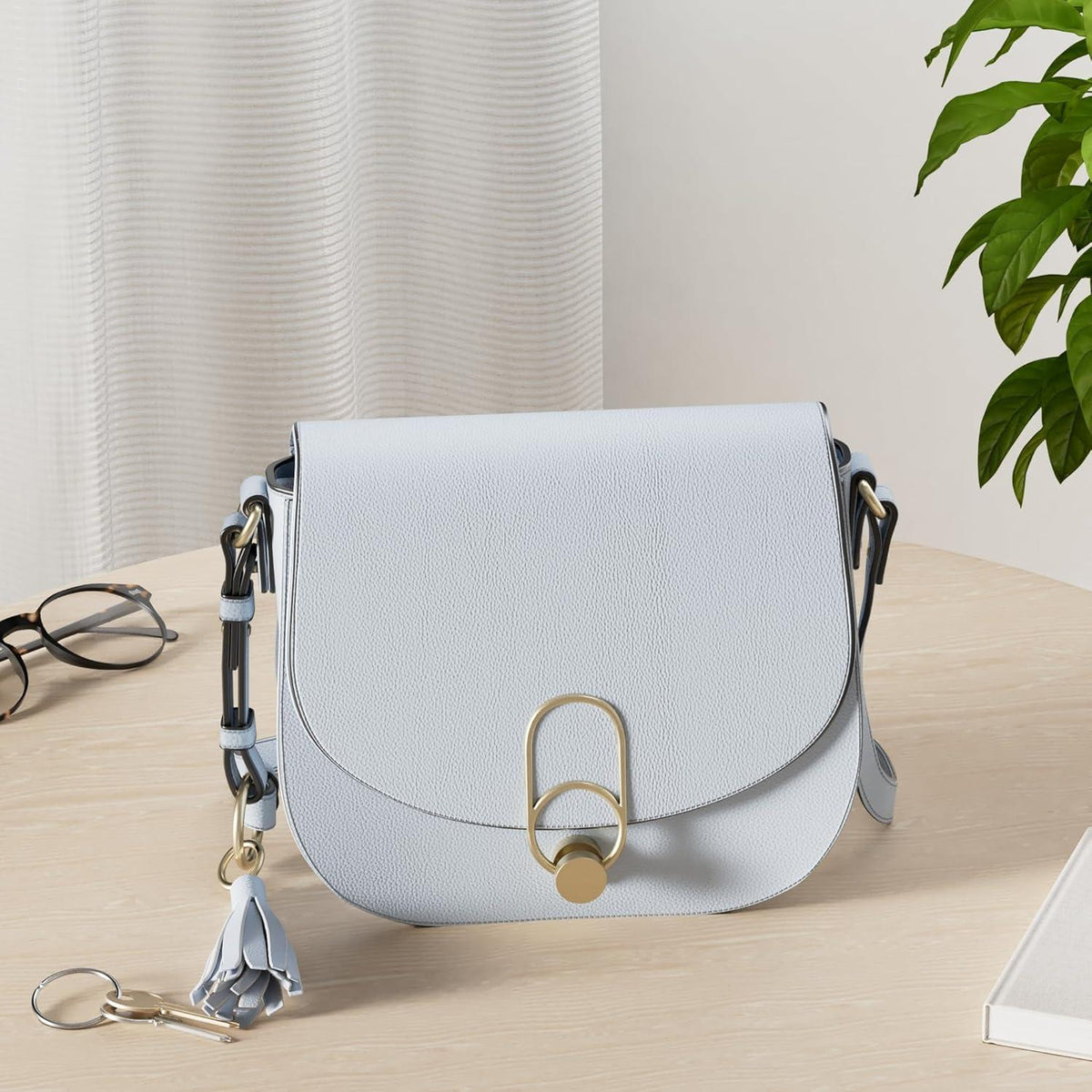 Damen Schultertasche Cross Body Bag mit Quaste und