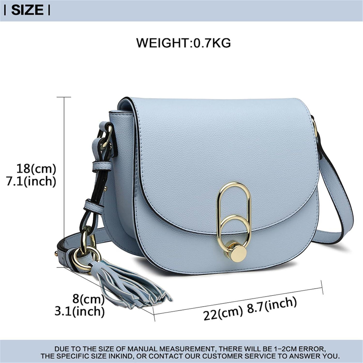 Schultertasche Damen Umhängetasche Cross Body Bag mit Quaste Schwarz