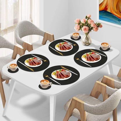 Runde Tischsets 6er Set Abwaschbar Platzsets Hitzebeständig