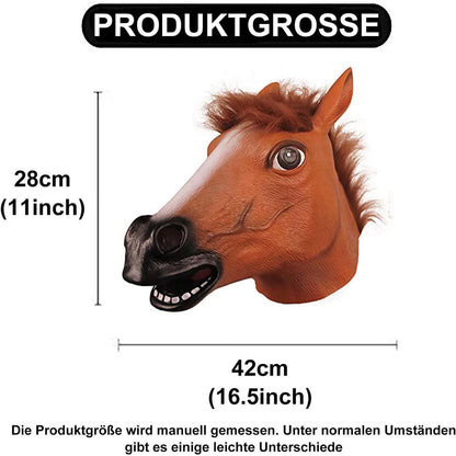 Pferdemaske Latex Tiermaske Halloween Weihnachten Party