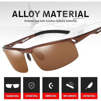 DUCO Polarisierte Retro-Sonnenbrille Herren Ultraleicht 8550