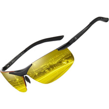 DUCO Herren polarisierte Nachtsicht Sportbrille gelbe Gläser