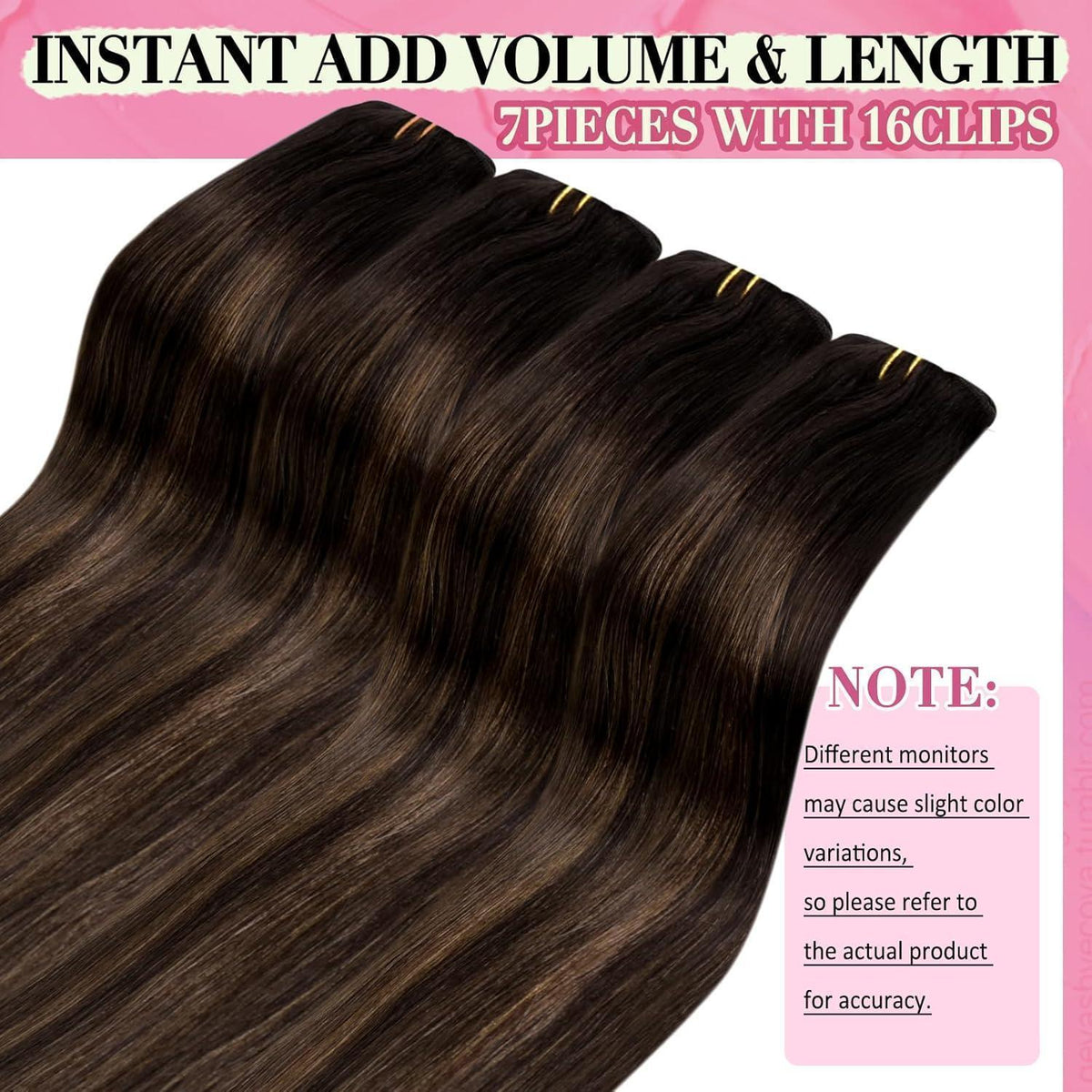 Clip-in Echthaar Extensions Ombre Braun 45cm – Remy Haare