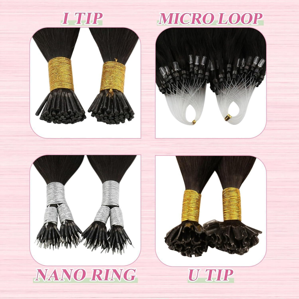 Echthaar Bonding Extensions Dunkelbraun 55cm