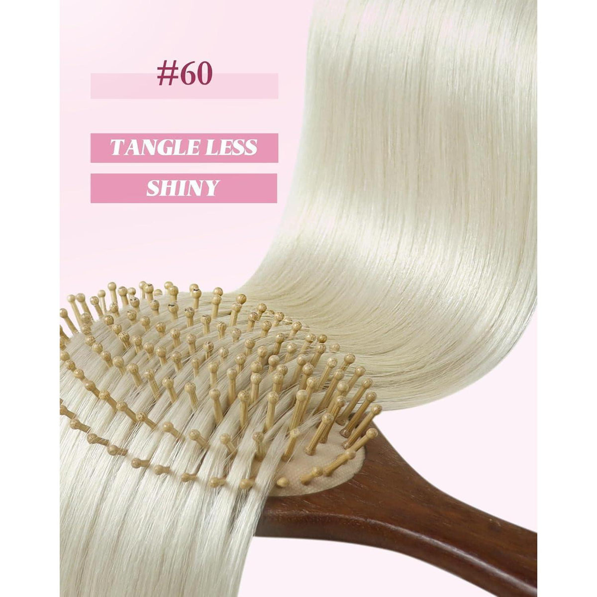 Platinblond Micro Ring Extensions Echthaar 55cm - Kaltfusion