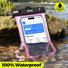 Wasserdichte Handyhülle bis 6.9" mit Umhängeband - Klarrosa