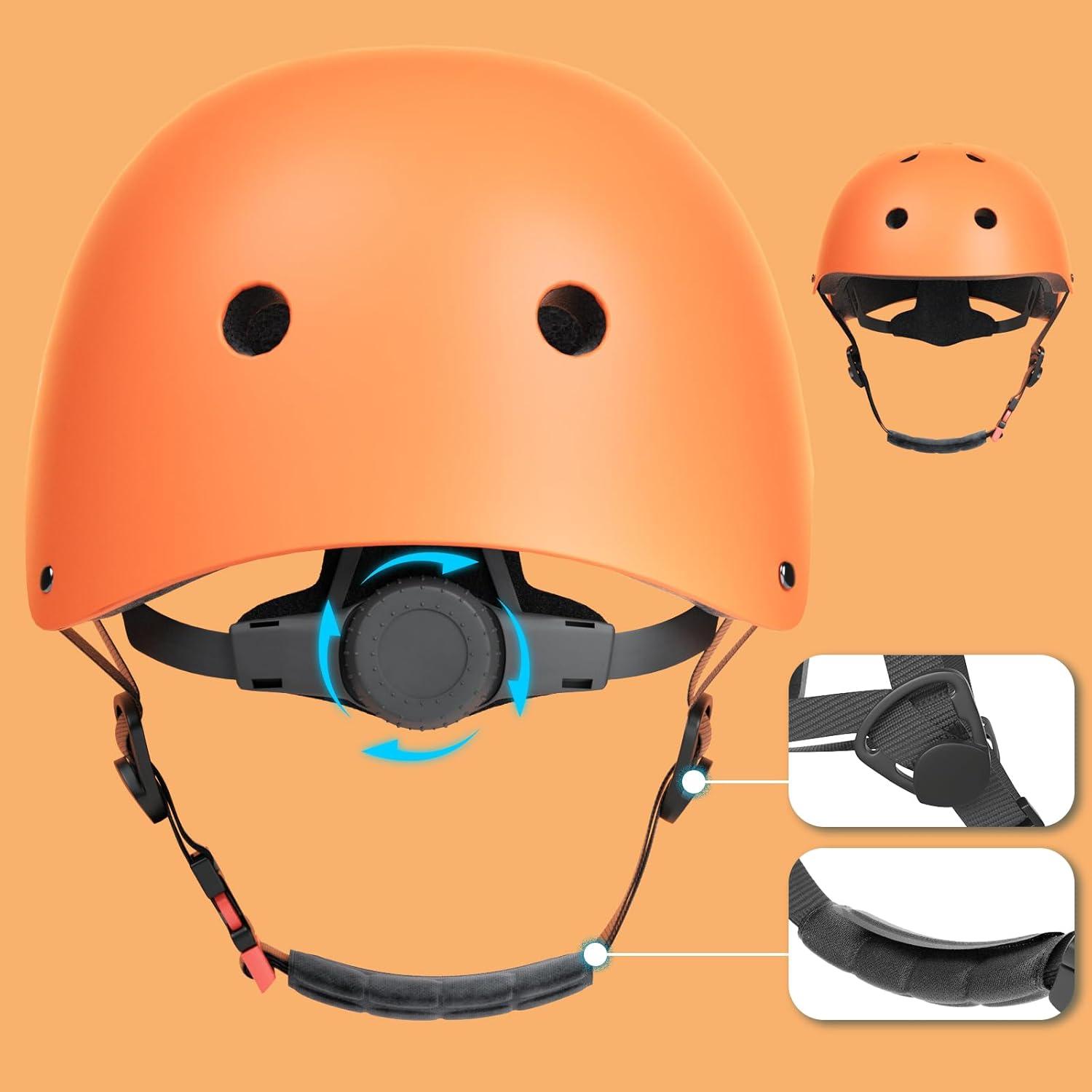 Fahrradhelm Kinder Jugend Multisport Skateboard CE Orange