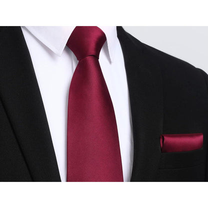 Herren Krawatten-Set mit Einstecktuch – Elegant & Vielseitig
