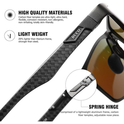 Polarisierte Herren Sonnenbrille Rechteckig Metallrahmen