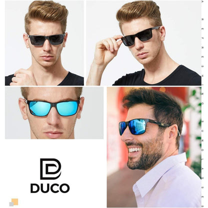 Polarisierte Herren Sonnenbrille Rechteckig Metallrahmen