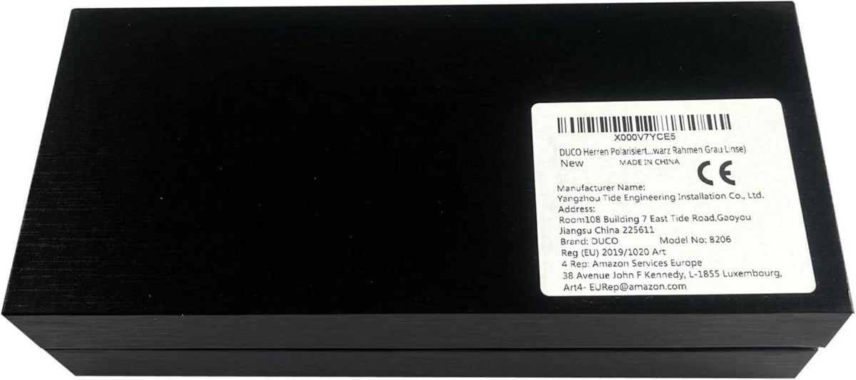 Polarisierte Herren Sonnenbrille Rechteckig Metallrahmen Kohlefaser Beine UV400 CAT 3