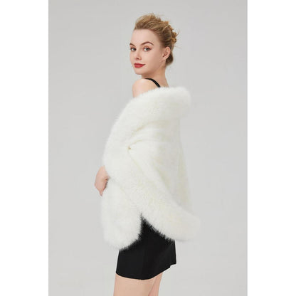 Kunstpelz Stola Bolero für Braut & Abendkleid