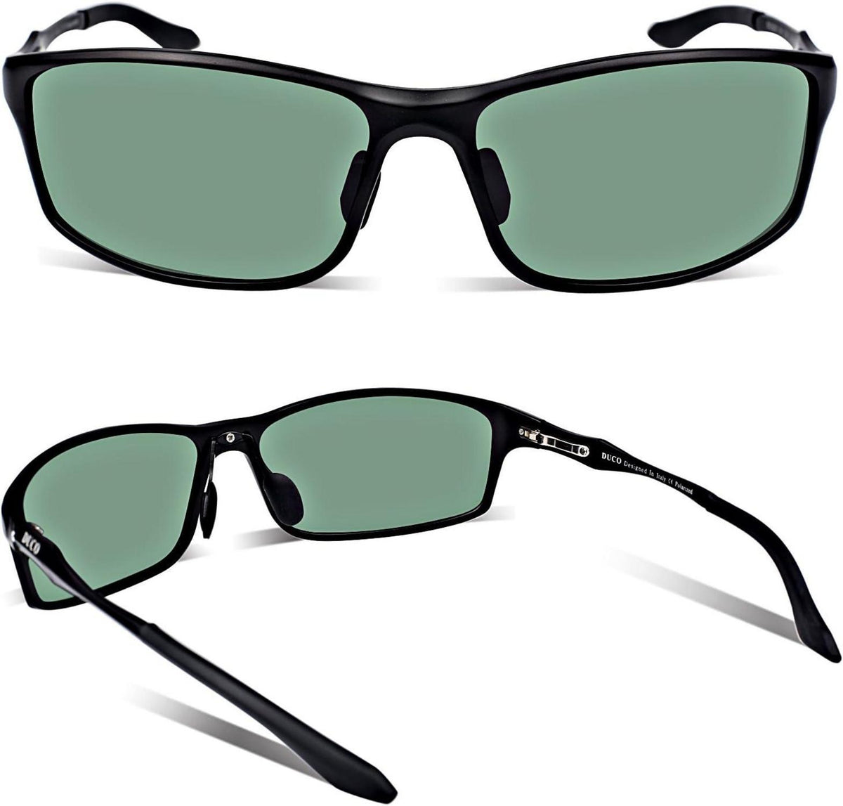 DUCO Herren-Sonnenbrille Polarisierte Sportbrille Al-Mg
